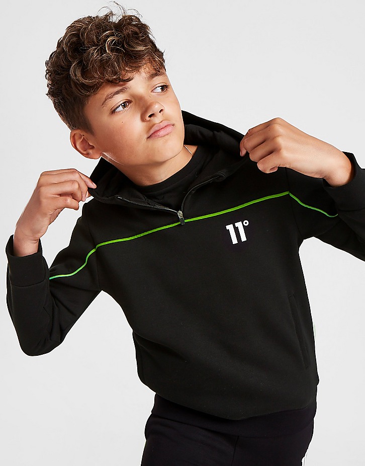 11 Degrees Fade Pipe 1/4 Zip Hoodie